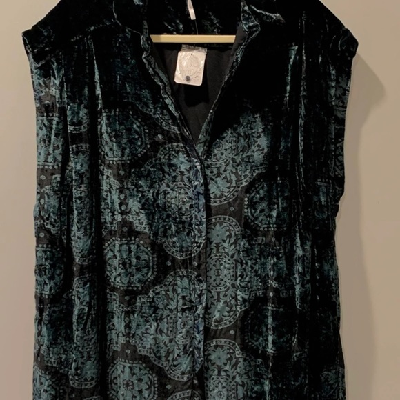 NWT Free People On My Mind Velvet Maxi Top - Picture 8 of 13